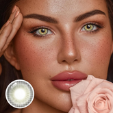 Lentes de contato coloridas com prescrição verde claro Himalaya